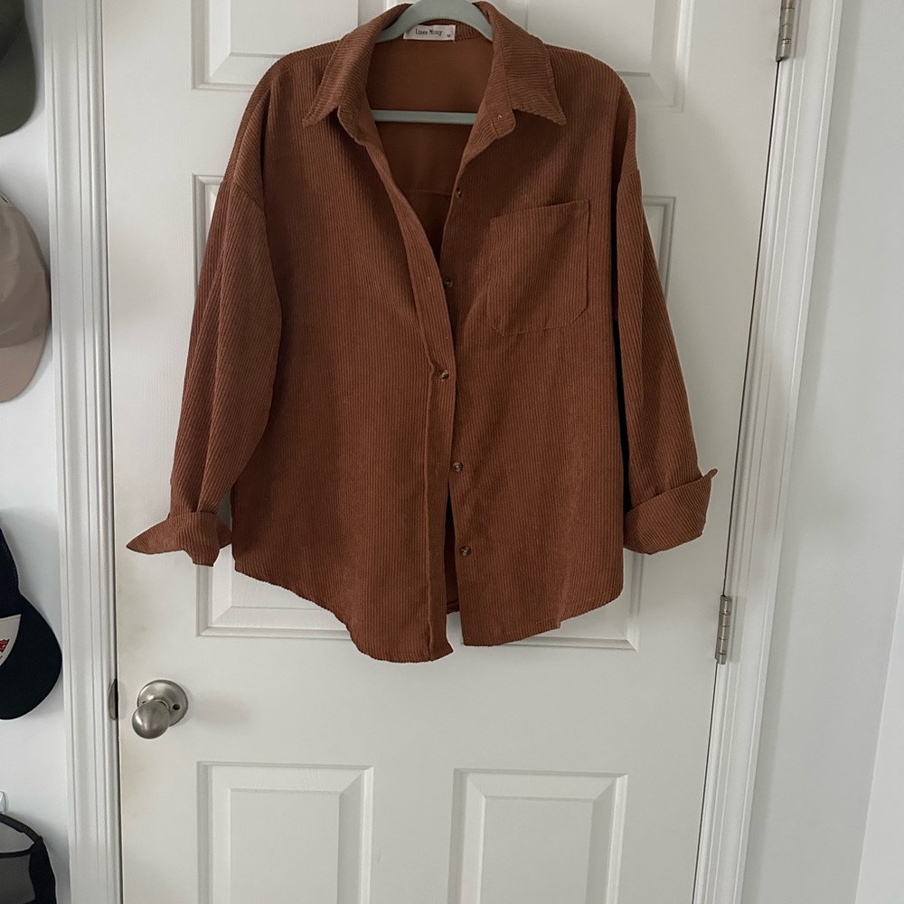 Brown corduroy button down